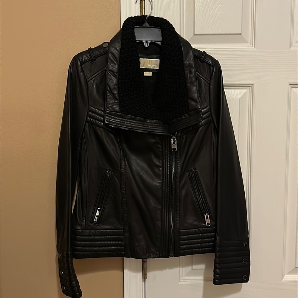 Michael Kors Black Leather Jacket